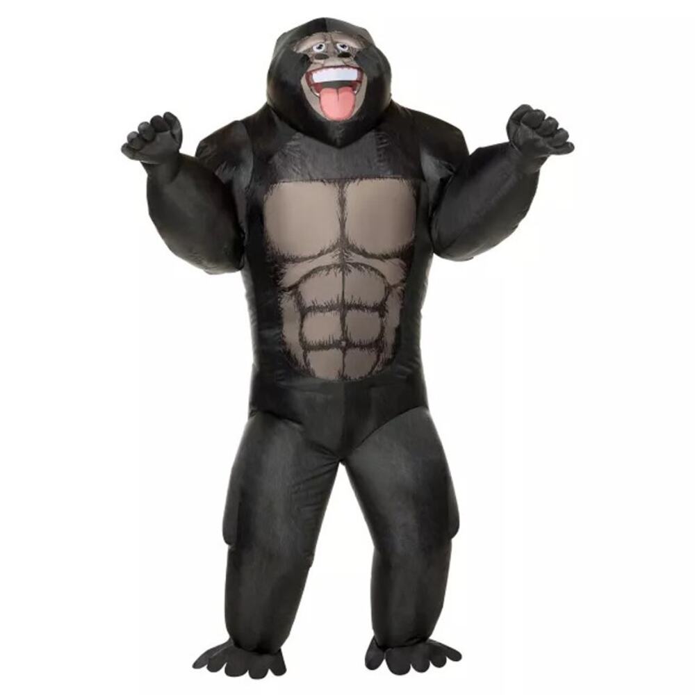 ADULT INFLATABLE FUNNY GORILLA APE MONKEY COSTUME - ONE SIZE FITS MOST